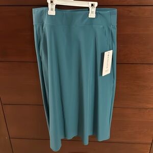 NWT- Athleta teal midi skirt